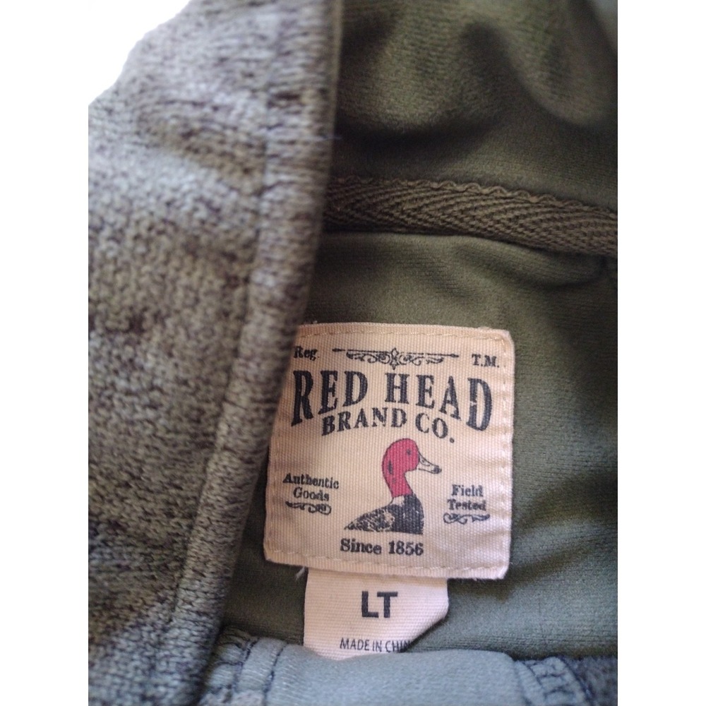 Red Head Sweater Man's LT Green Knit Casual  Pullover Mock Neck Buttons - Picture 6 of 6